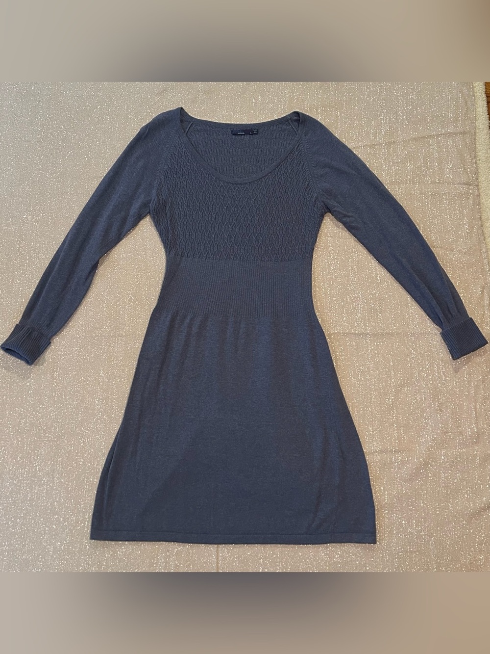 Prana Powder Blue Knit Dress, size L